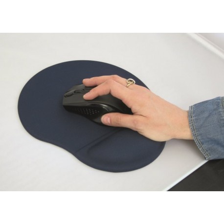DIGITUS Tapis de souris ergonomique avec repose-poignet,bleu
