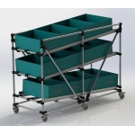 Chariot DYNAMIQUE LEAN en tube inox ref 335000