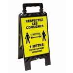 Chevalet modulable pliable noir Respecter les consignes réf. 501222