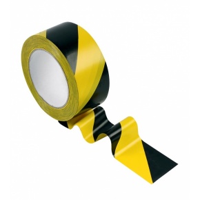 Ruban adhésif jaune/noir largeur 50 mm réf 501001